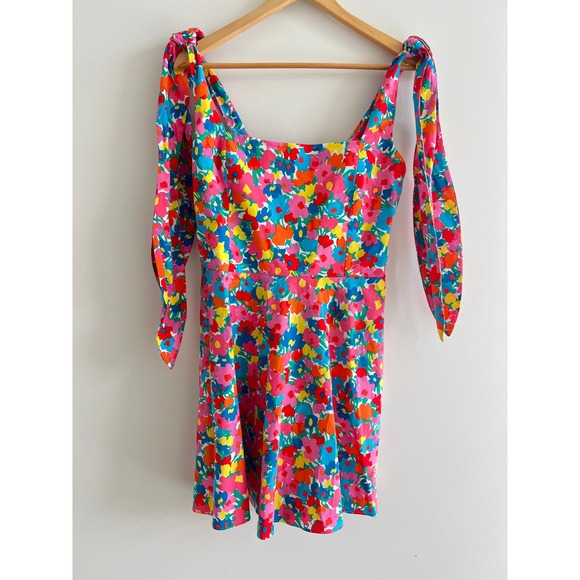 Show Me Your MuMu Dresses & Skirts - NWT Show Me Your Mumu Floral Mini Dress XL Maximalist Garden Party Bright Boho